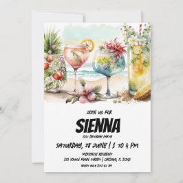 Invitación a la fiesta de verano en la playa