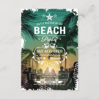Invitación a la fiesta de verano en la playa
