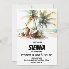 Invitación a la fiesta de verano en la playa