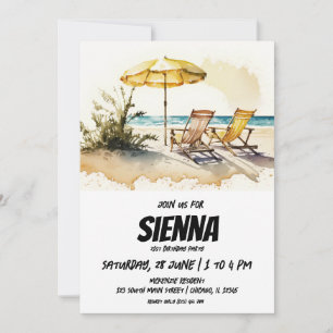 Invitación a la fiesta de verano en la playa