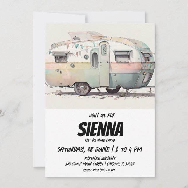 Invitación a la fiesta de verano en la playa (Anverso)