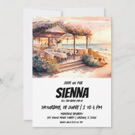 Invitación a la fiesta de verano en la playa