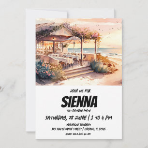 Invitación a la fiesta de verano en la playa