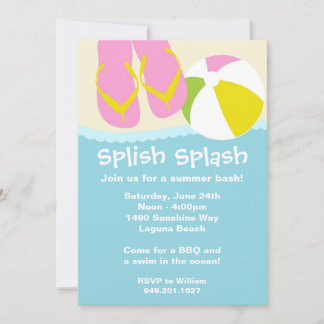 Invitación a la fiesta de verano en la playa