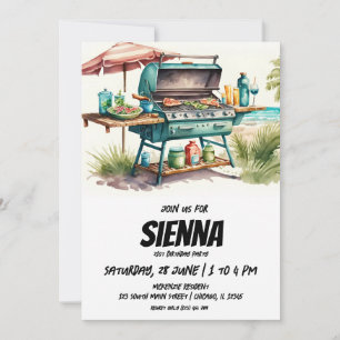 Invitación a la fiesta de verano en la playa