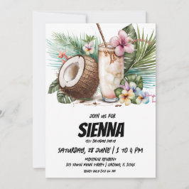 Invitación a la fiesta de verano en la playa
