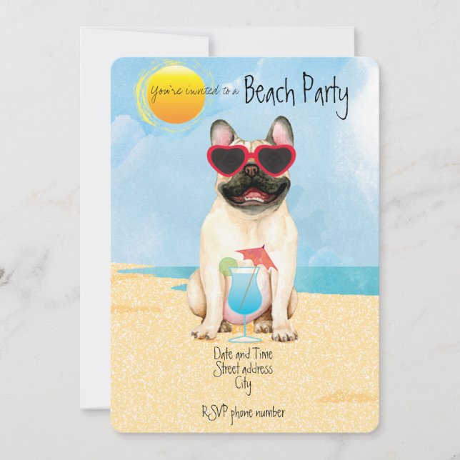 Invitación a la fiesta de verano en la playa de Bu (Anverso)