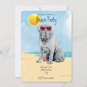 Invitación a la fiesta de verano en la playa de Ma