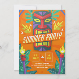Invitación a la fiesta de verano en Tiki