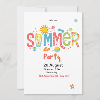invitación a la fiesta de verano hola