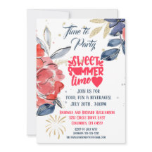 Invitación a la fiesta de verano picnic Barbeque