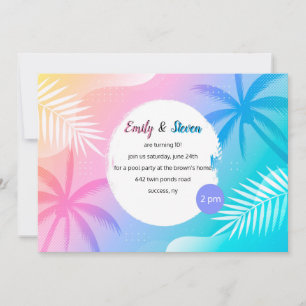 Invitación a la fiesta de verano radiante