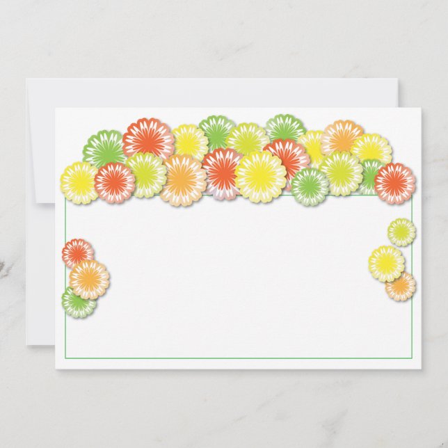 Invitación a la fiesta de verano | Yellow/Naranja/ (Anverso)
