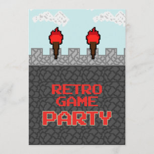 Invitación a la fiesta de videojuegos retro