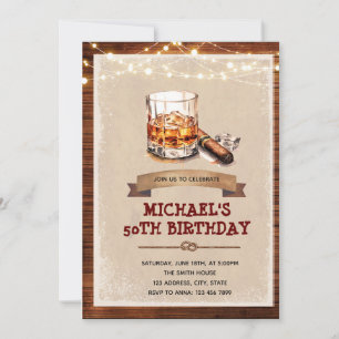 Invitación a la fiesta de Whiskey y Cigarros