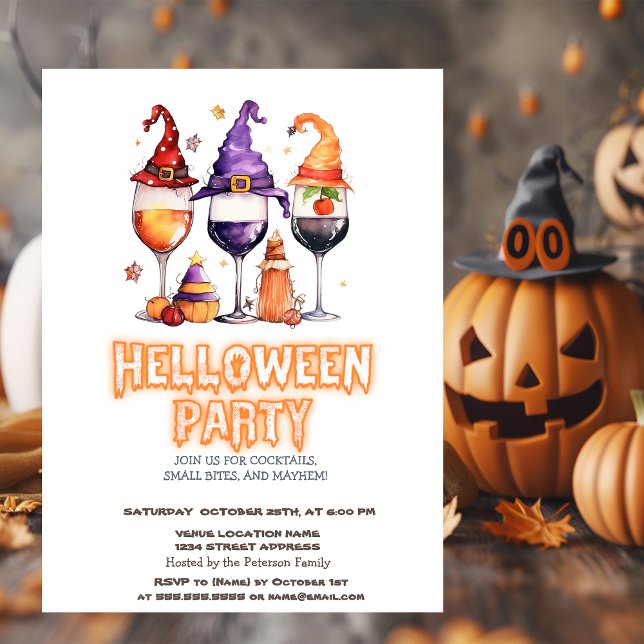 Invitación a la fiesta de Wine Halloween, Gorra de (Subido por el creador)