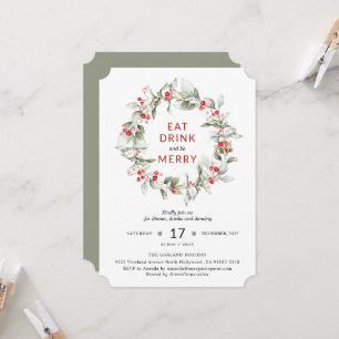 Invitación a la fiesta de Wreath Berry