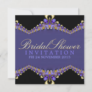 Invitación a la fiesta decorativa Purple Bridal Sh