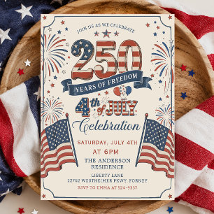 Invitación a la Fiesta del 250 Aniversario de Amér