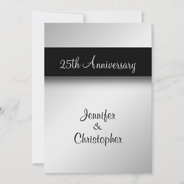 Invitación a la fiesta del 25° aniversario (Anverso)