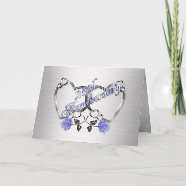 invitación a la fiesta del 25 aniversario corazone (Anverso)