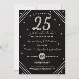 Invitación a la fiesta del 25° aniversario, plata
