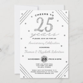 Invitación a la fiesta del 25° aniversario, plata