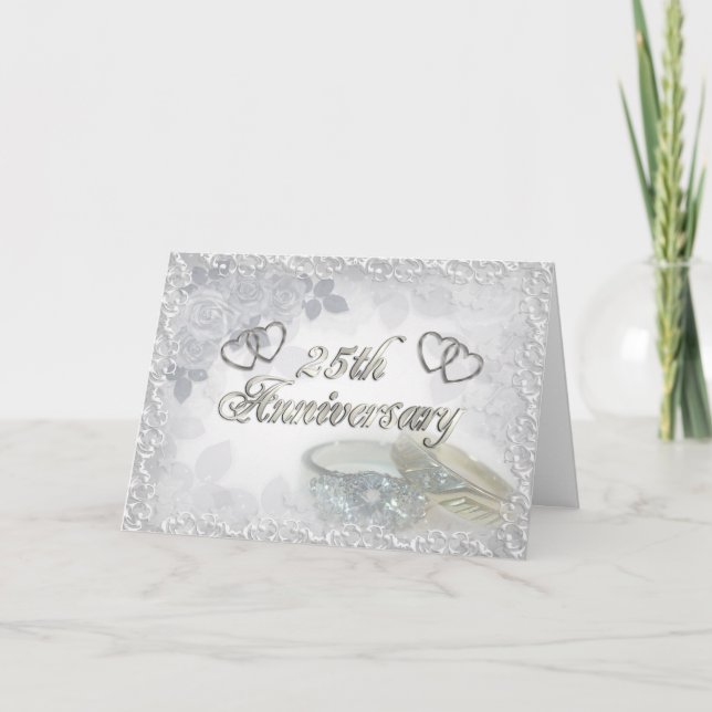 invitación a la fiesta del 25 aniversario plateado (Anverso)
