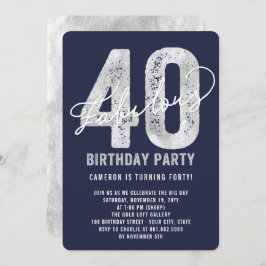 Invitación a la Fiesta del 40° cumpleaños de Silve
