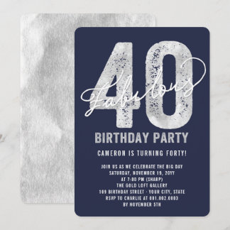 Invitación a la Fiesta del 40° cumpleaños de Silve