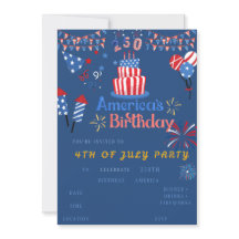Invitación a la fiesta del 4 de julio: 250 cumplea