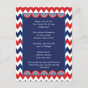 Invitación a la Fiesta del 4 de julio de Chevron a