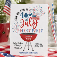 Invitación a la Fiesta del 4 de Julio en la Manzan
