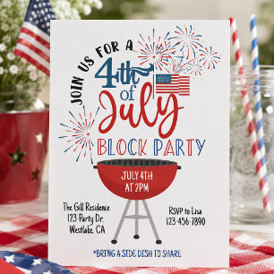 Invitación a la Fiesta del 4 de Julio en la Manzan