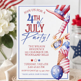 Invitación a la fiesta del 4 de julio | Verano Pat