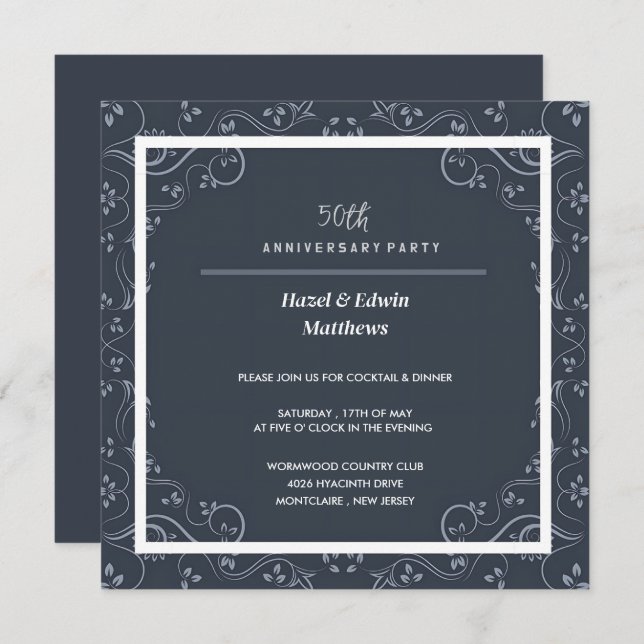 Invitación a la fiesta del 50° aniversario de Orna (Anverso / Reverso)