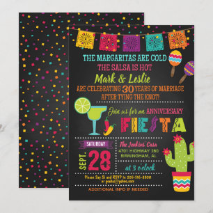 Invitación a la Fiesta del Aniversario - Chalkboar