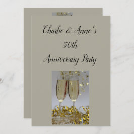 Invitación a la fiesta del aniversario de Champagn