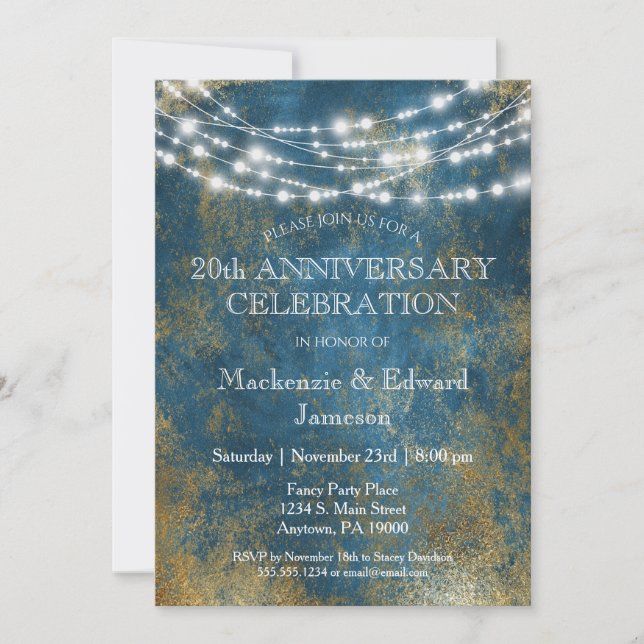 Invitación a la fiesta del aniversario de las luce (Anverso)