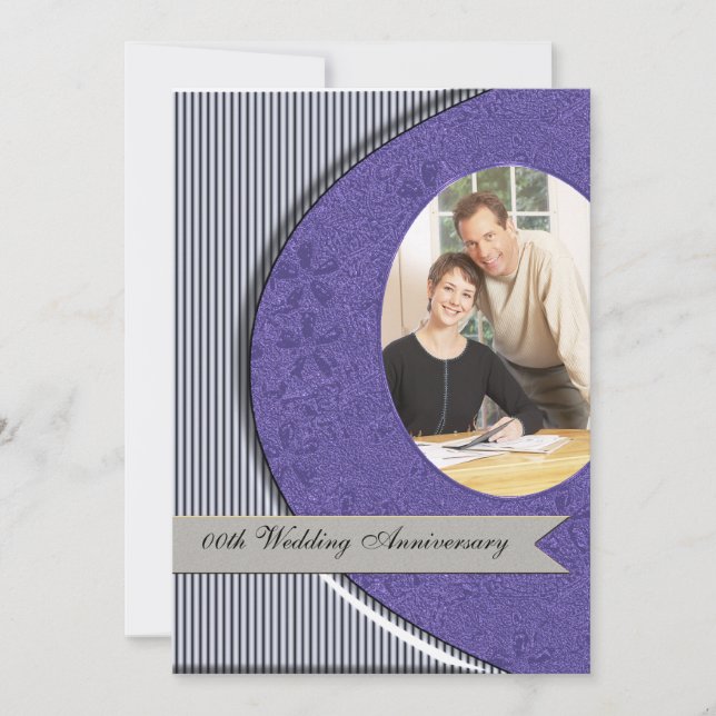 Invitación a la fiesta del aniversario del boda (Anverso)