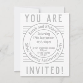 Invitación a la fiesta del aniversario del Boda de