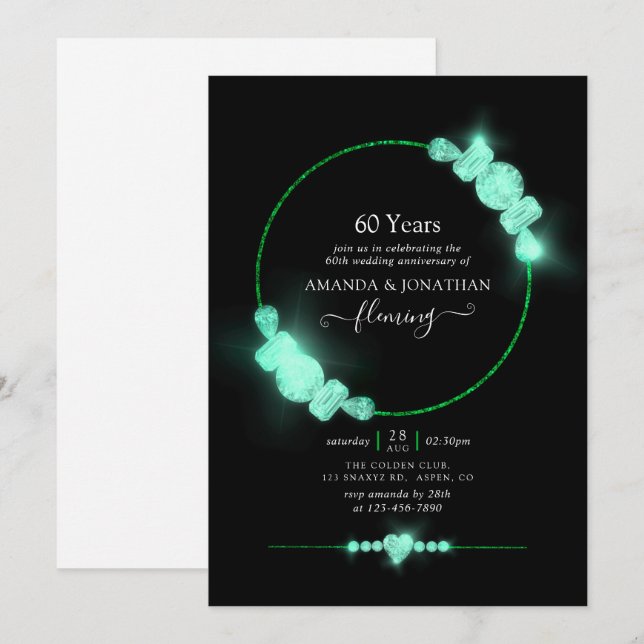 Invitación a la fiesta del aniversario del Boda Ve (Anverso / Reverso)