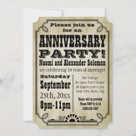 Invitación a la fiesta del aniversario del Viejo P