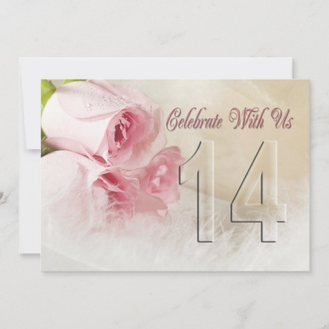 Invitación a la fiesta del aniversario durante 14  (Anverso)