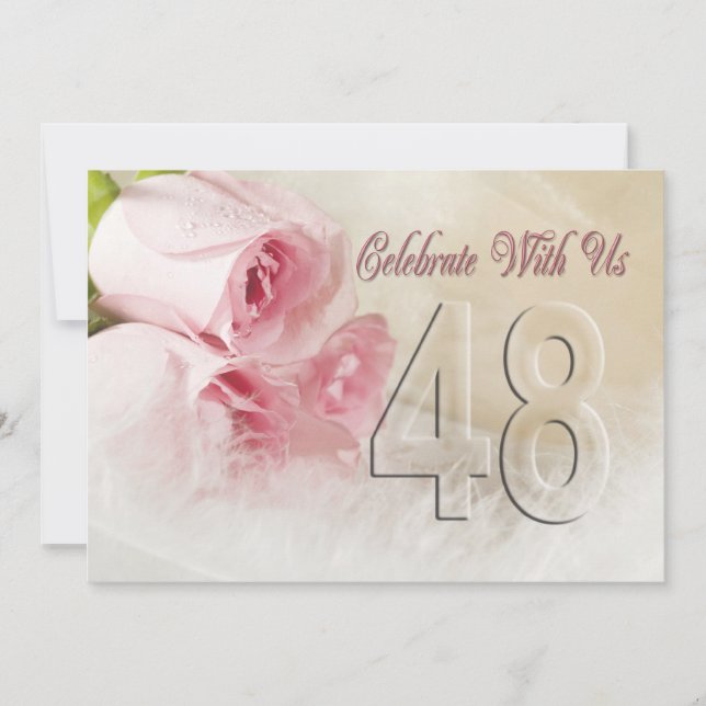 Invitación a la fiesta del aniversario durante 48  (Anverso)