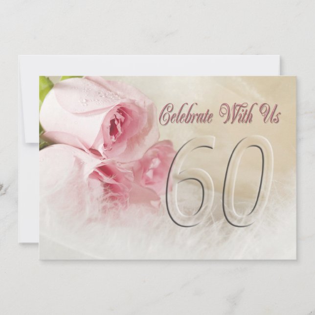 Invitación a la fiesta del aniversario durante 60  (Anverso)