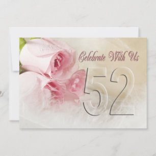 Invitación a la fiesta del aniversario para 52 año