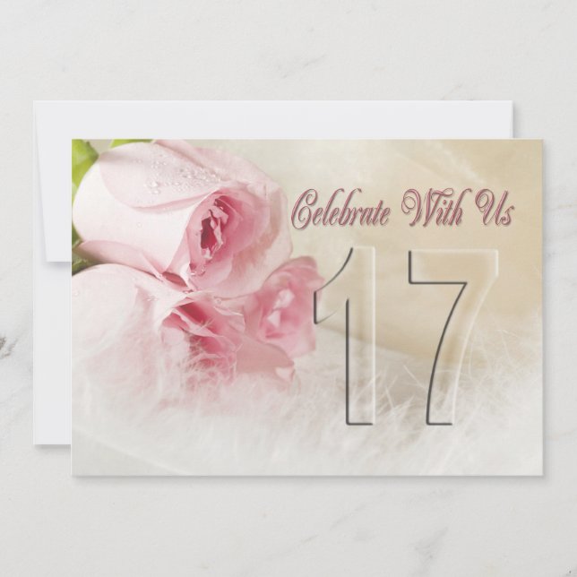 Invitación a la fiesta del aniversario por 17 años (Anverso)