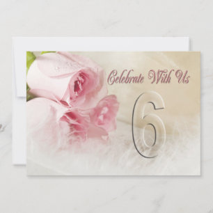 Invitación a la fiesta del aniversario por 6 años