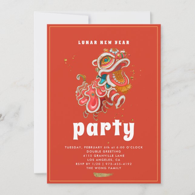 Invitación a la Fiesta del Año Nuevo Lunar (Anverso)